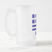 Griekse vlag met naam matglas bierpul (Links)