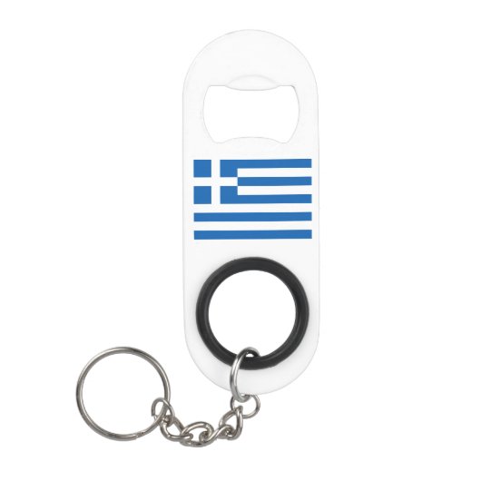 Griekse vlag mini flessenopener (Voorkant)