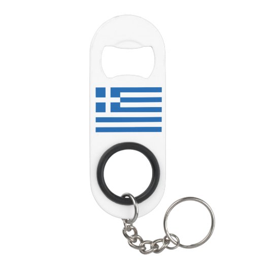Griekse vlag mini flessenopener (Achterkant)