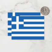 Griekse vlag notitiekaartje (Voorkant / Achterkant in situ)