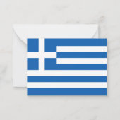 Griekse vlag notitiekaartje (Achterkant)