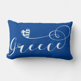 Griekse vlag op het hart , Griekenland Kussen