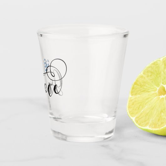 Griekse vlag op het hart , Griekenland Shot Glas (Rechts)