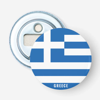 Griekse vlag - Optionele patriottische flesopening Button Flesopener