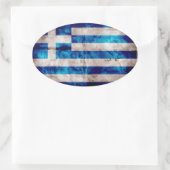 Griekse vlag ovale sticker (Tas)