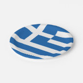Griekse vlag papieren bordje (Gekanteld)
