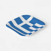 Griekse vlag papieren bordje (Gebogen)
