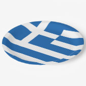 Griekse vlag papieren bordje (Gekanteld)