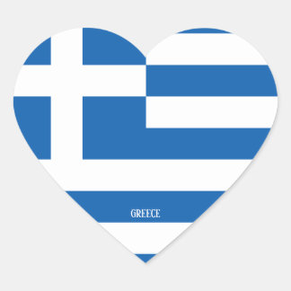 Griekse vlag Patriotic Hart Sticker