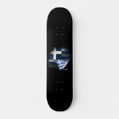 Griekse vlag persoonlijk skateboard (Voorkant)