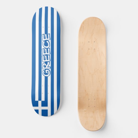 Griekse vlag persoonlijk skateboard (Voorkant)