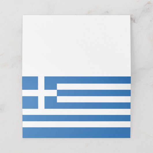 Griekse vlag plaatskaartje (Buitenkant ongevouwen)
