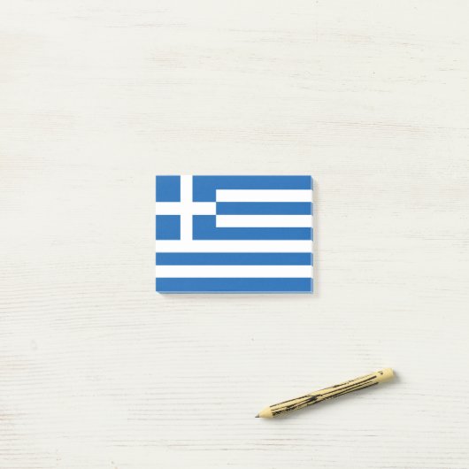 Griekse vlag post-it® notes (Op bureau)