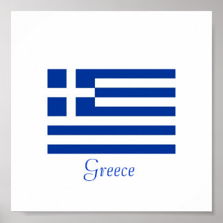 Griekse vlag poster