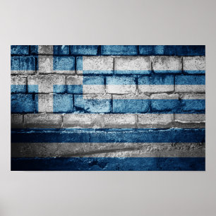 Griekse vlag poster