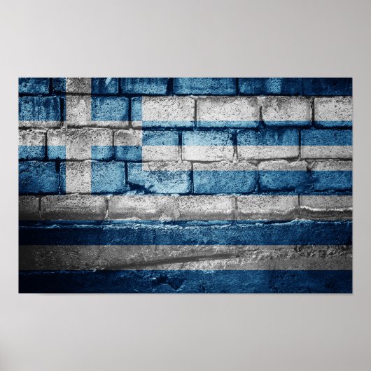Griekse vlag poster (Voorkant)