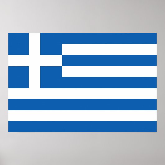 Griekse vlag poster (Voorkant)