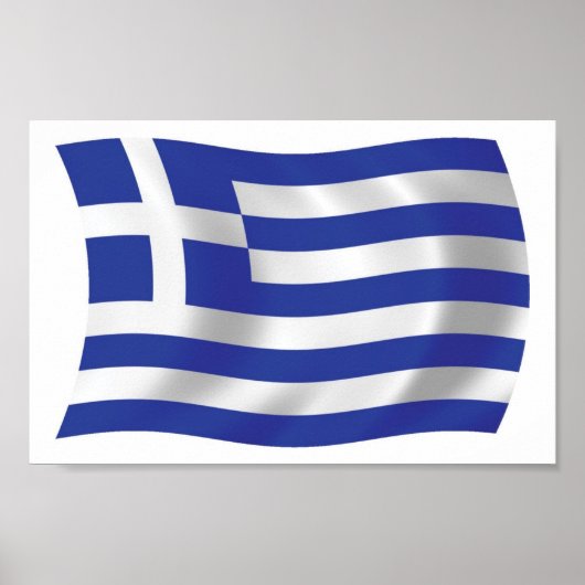 Griekse Vlag Poster Print (Voorkant)