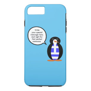 Griekse Vlag pratende mevrouw Pinguïn Persoonlijk Case-Mate iPhone Case