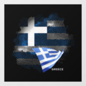 Griekse vlag raamsticker (Vel)
