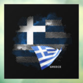 Griekse vlag raamsticker (Vel 3)