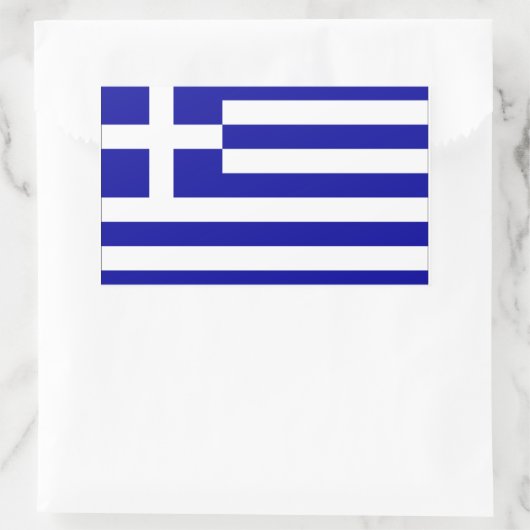 Griekse vlag rechthoekige sticker (Tas)