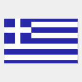 Griekse vlag rechthoekige sticker (Voorkant)
