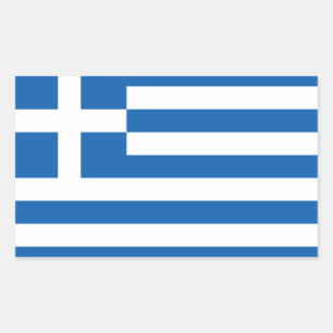 Griekse vlag rechthoekige sticker
