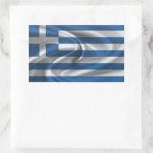 Griekse vlag rechthoekige sticker (Tas)
