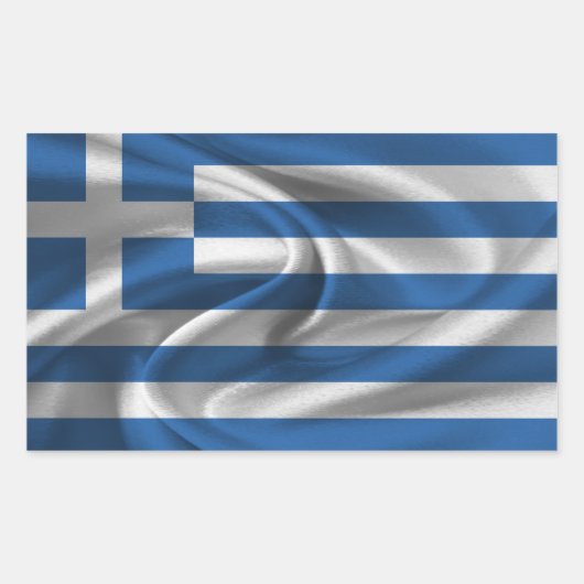Griekse vlag rechthoekige sticker (Voorkant)