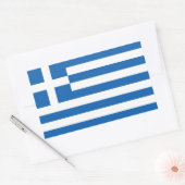 Griekse vlag rechthoekige sticker (Envelop)