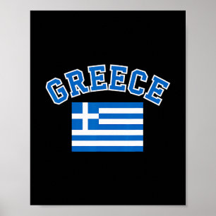 Griekse Vlag Reis Souvenir Grieks Poster