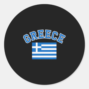 Griekse Vlag Reis Souvenir Grieks  Ronde Sticker