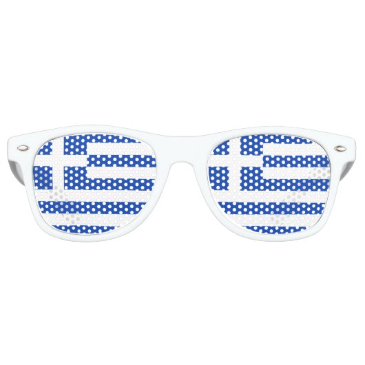 Griekse vlag retro zonnebril (Voorkant)