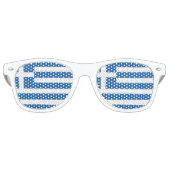 Griekse vlag retro zonnebril (Voorkant)