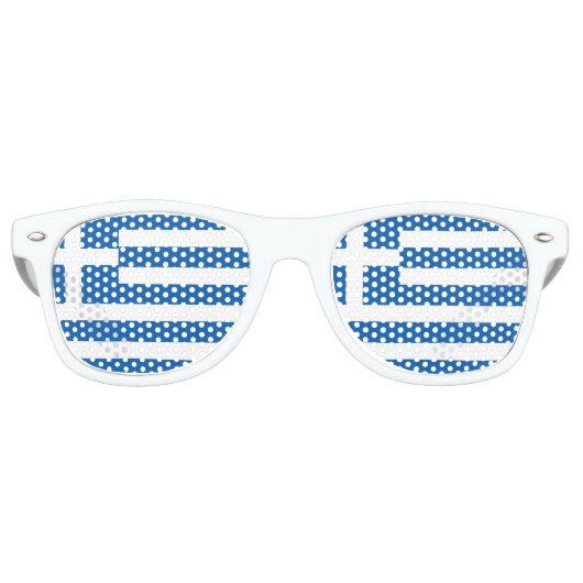 Griekse vlag retro zonnebril (Voorkant)