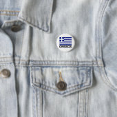 Griekse vlag ronde button 3,2 cm (In situ)