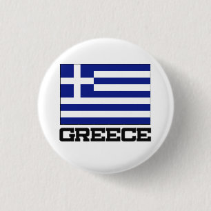 Griekse vlag ronde button 3,2 cm