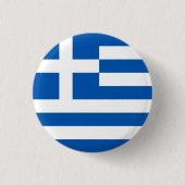 Griekse vlag ronde button 3,2 cm (Voorkant)