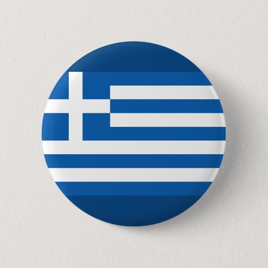 Griekse vlag ronde button 5,7 cm (Voorkant)