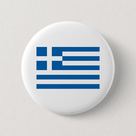 Griekse vlag ronde button 5,7 cm (Voorkant)