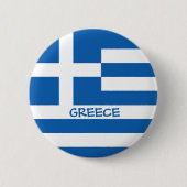 Griekse vlag ronde button 5,7 cm (Voorkant)