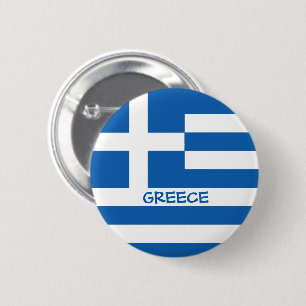 Griekse vlag ronde button 5,7 cm