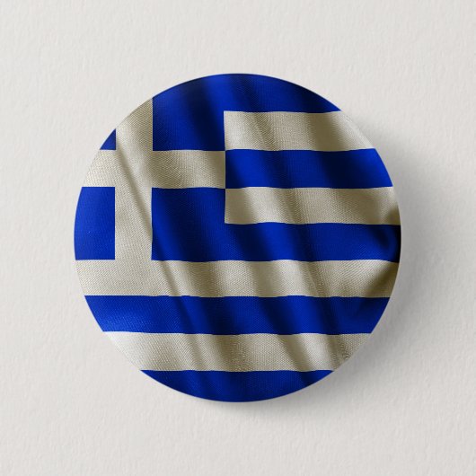Griekse vlag ronde button 5,7 cm (Voorkant)