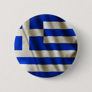 Griekse vlag ronde button 5,7 cm