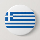 Griekse vlag ronde button 7,6 cm (Voorkant)