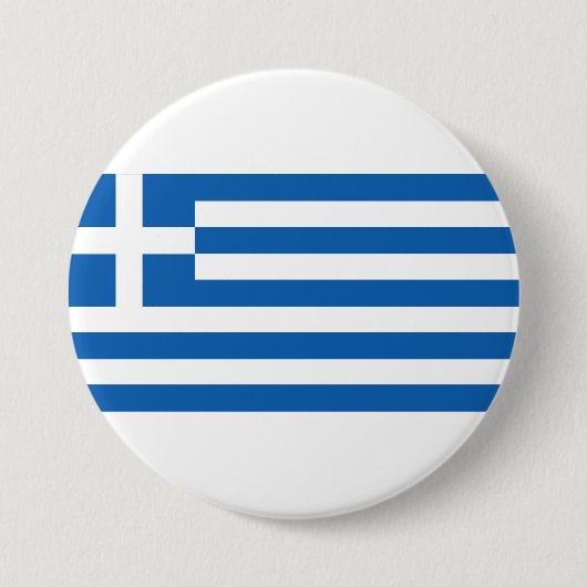 Griekse vlag ronde button 7,6 cm (Voorkant)