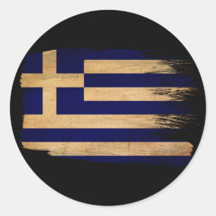Griekse vlag ronde sticker