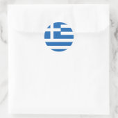 Griekse vlag ronde sticker (Tas)
