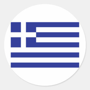 Griekse vlag ronde sticker